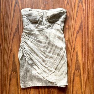 Elizabeth and James Strapless Silk Dress